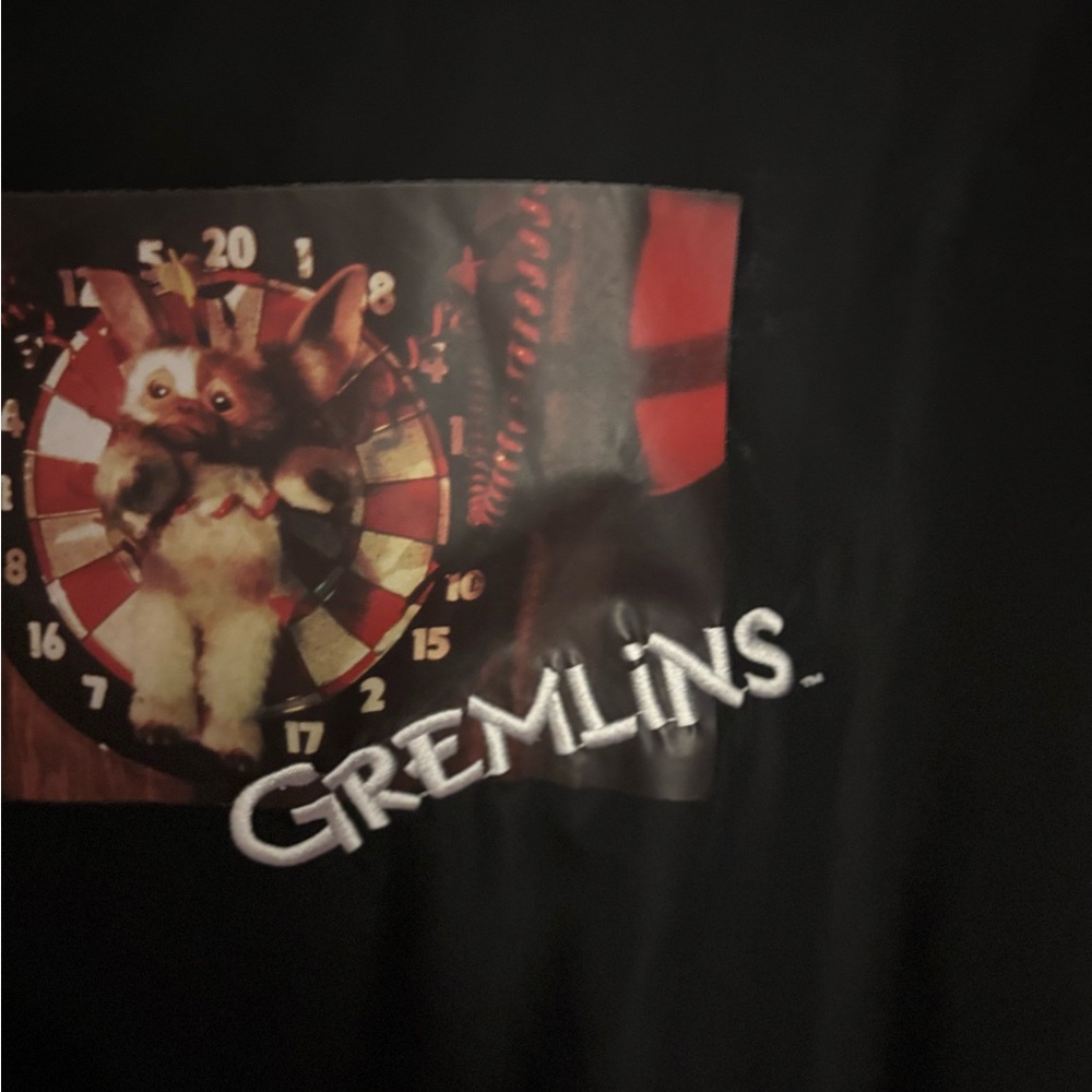 Gremlins Bomber Jacket Gizmo Movie Graphic Embroidered Black Size F (M/L)